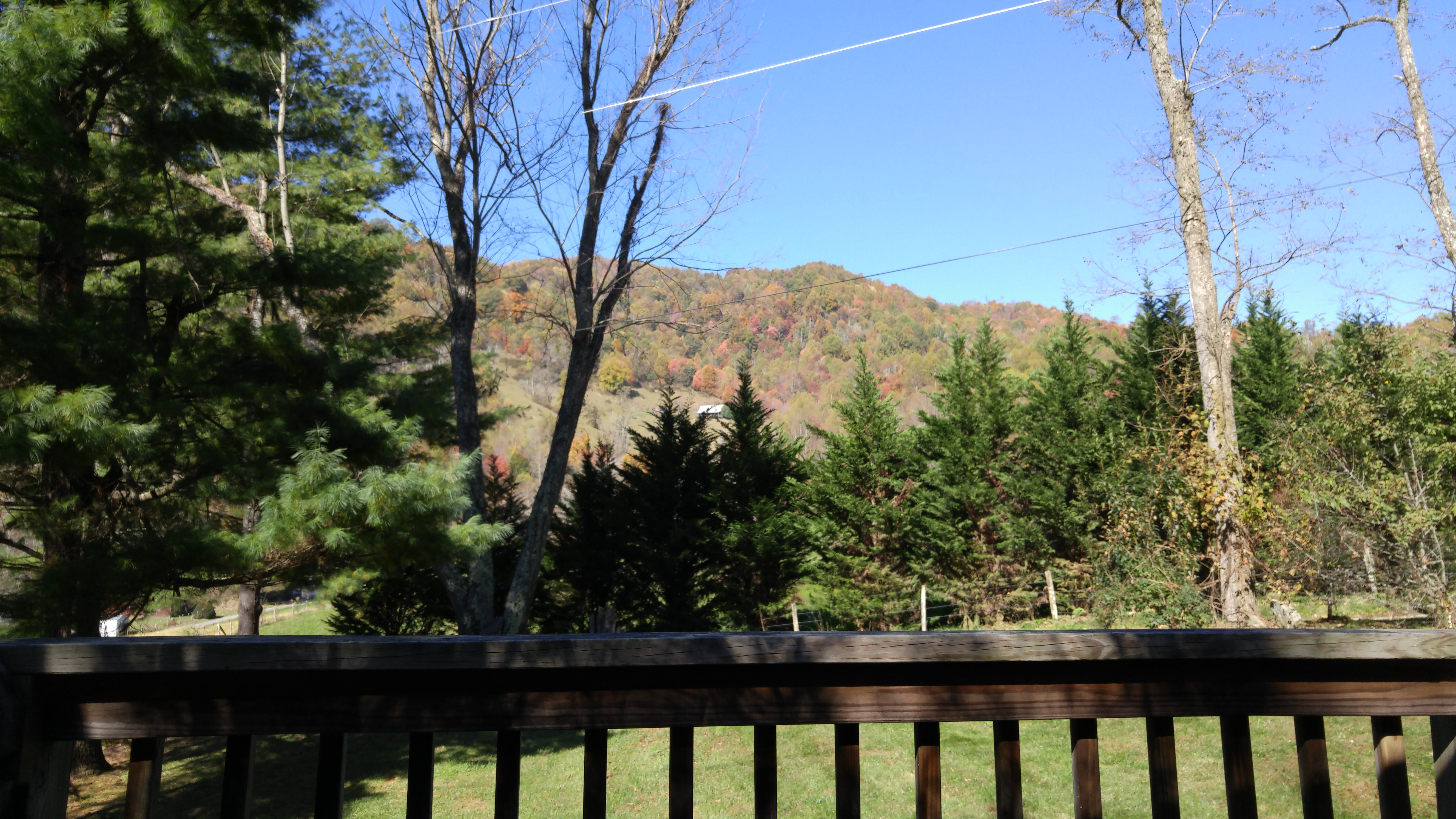 Not a bad view from the porch of our cottage, is it?